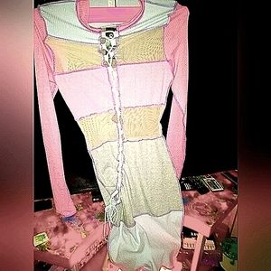 Multi colored striped dress